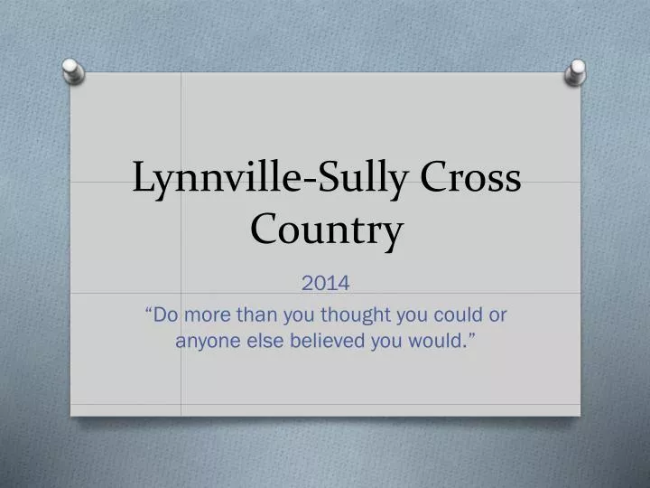 lynnville sully cross country