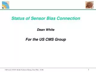 Status of Sensor Bias Connection Dean White For the US CMS Group