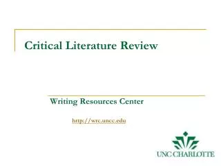 Critical Literature Review