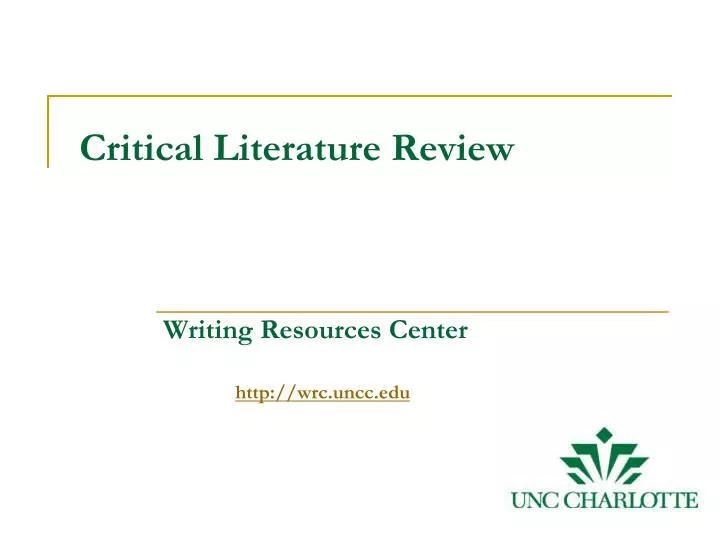 content of critical literature review