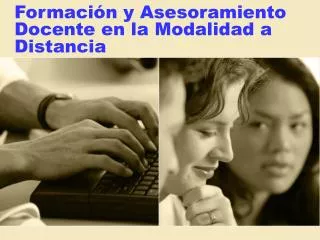 formaci n y asesoramiento docente en la modalidad a distancia