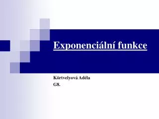 exponenci ln funkce