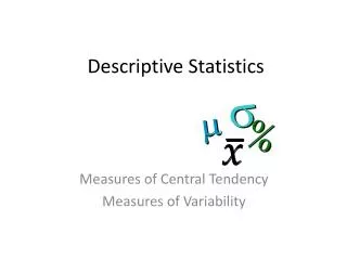 Descriptive Statistics