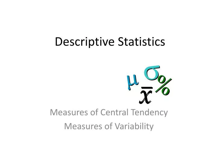 descriptive statistics