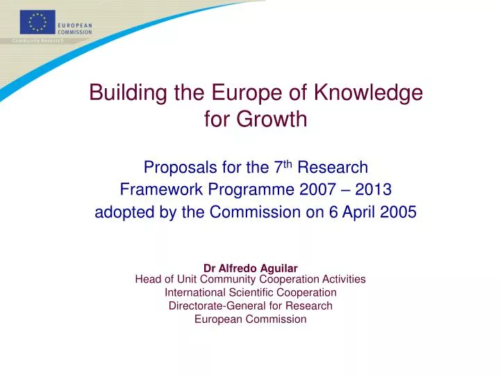 building the europe of knowledge for growth
