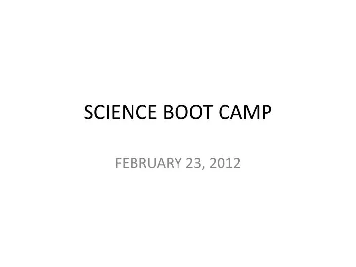 science boot camp