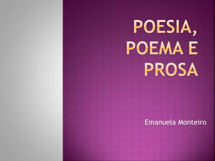 poesia poema e prosa
