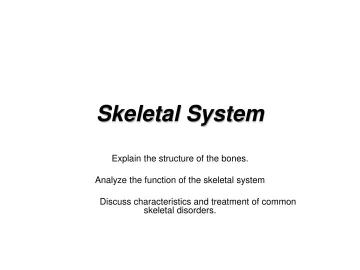 skeletal system