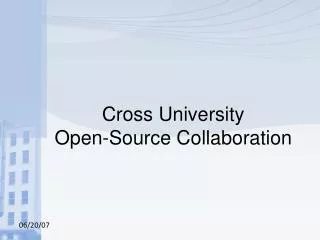 Cross University Open-Source Collaboration