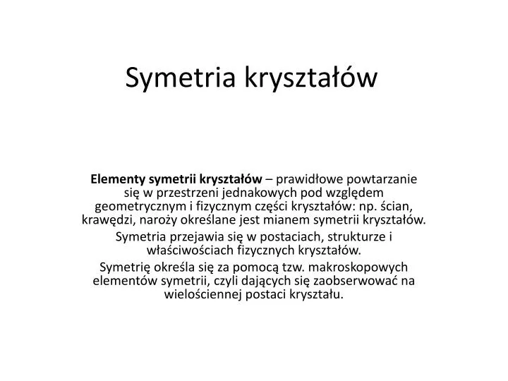 symetria kryszta w