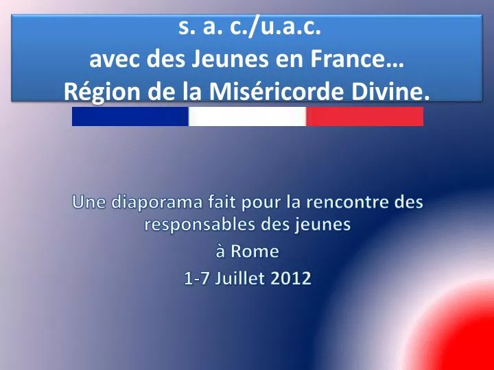 s a c u a c avec des jeunes en france r gion de la mis ricorde divine