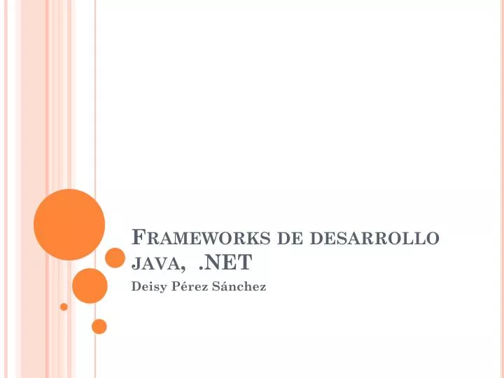 frameworks de desarrollo java net