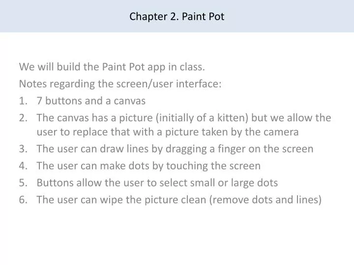 chapter 2 paint pot