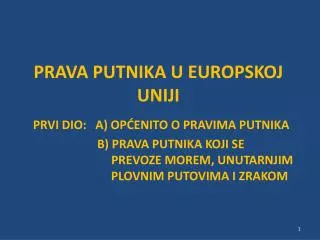 prava putnika u europskoj uniji