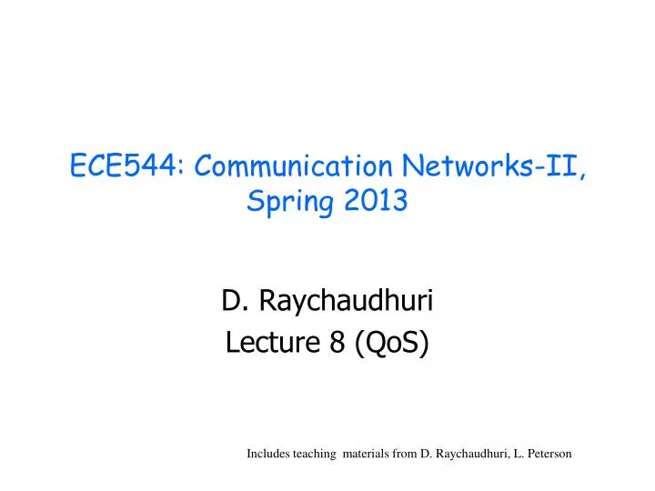 ece544 communication networks ii spring 2013