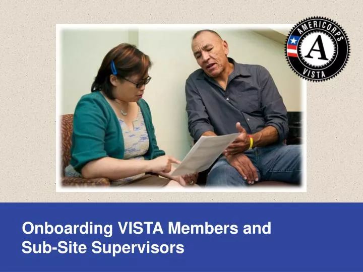 onboarding vista members and sub site supervisors