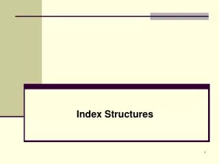 Index Structures