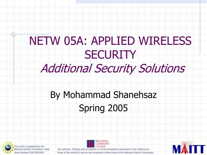 netw 05a applied wireless security additional security solutions