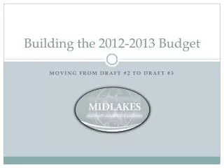 Building the 2012-2013 Budget