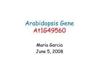 Arabidopsis Gene At1G49560