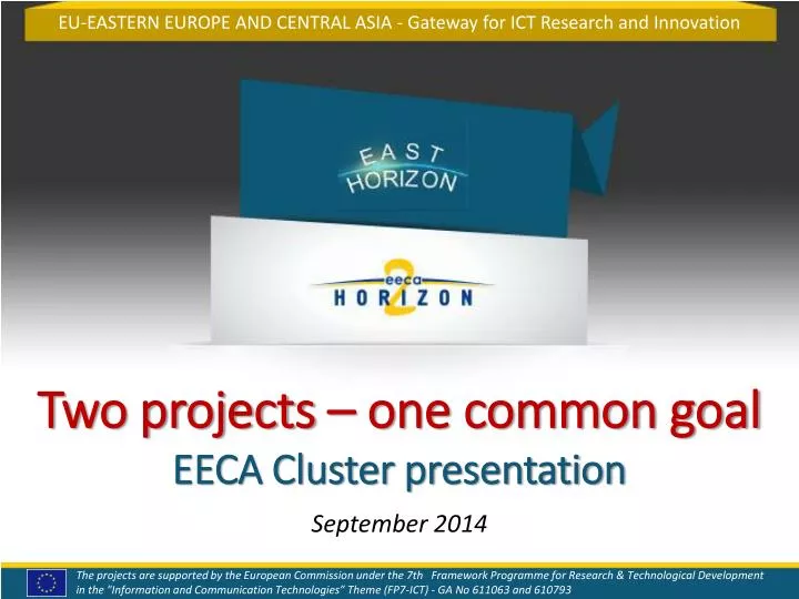 two projects one common goal eeca cluster presentation