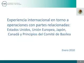 Experiencia internacional en torno a operaciones con partes relacionadas: