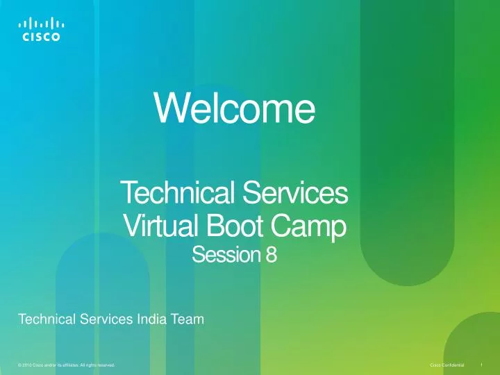 welcome technical services virtual boot camp session 8