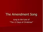 The Amendment Song: Rights in the Constitution - slide 1