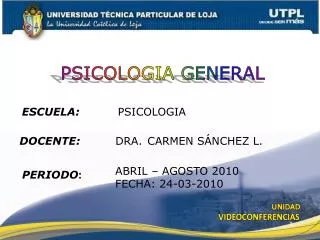 ESCUELA: PSICOLOGIA