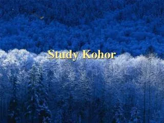 study kohor