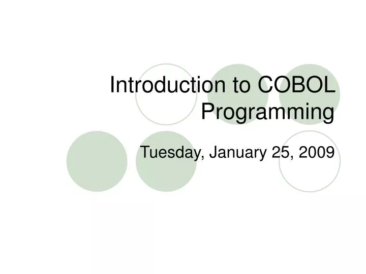 introduction to cobol programming
