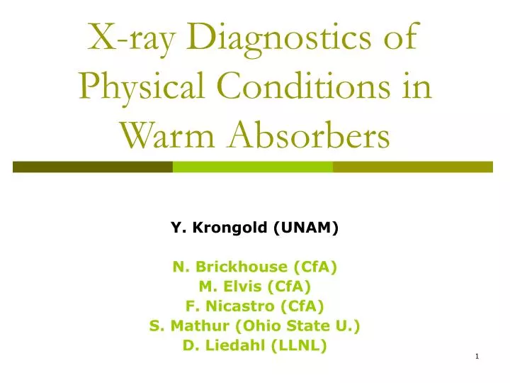 x ray diagnostics of physical conditions in warm absorbers