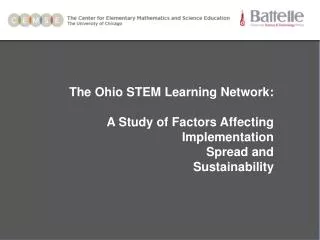 The Ohio STEM Learning Network: A Study of Factors Affecting Implementation Spread and