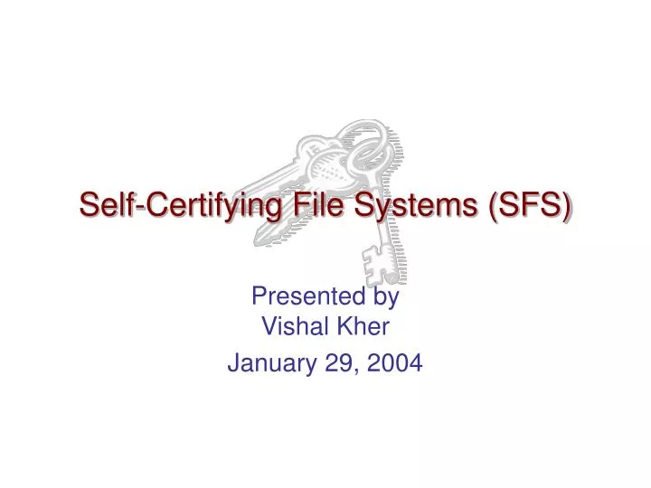 self certifying file systems sfs
