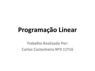 programa o linear
