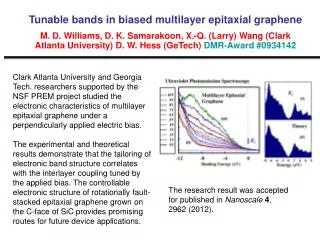 The research result was accepted for published in Nanoscale 4 , 2962 (2012).