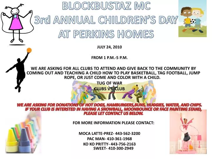blockbustaz mc 3rd annual children s day at perkins homes
