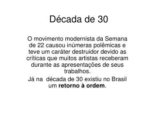 d cada de 30
