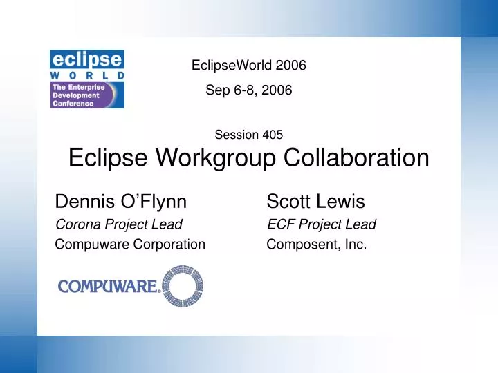 session 405 eclipse workgroup collaboration
