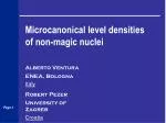 Microcanonical level densities of non-magic nuclei - slide 1