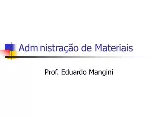 administra o de materiais