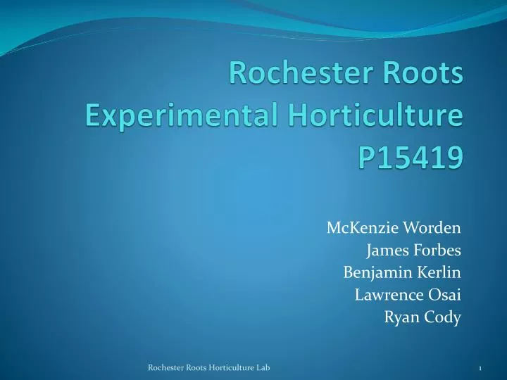 rochester roots experimental horticulture p15419