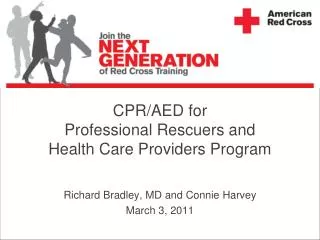 CPR/AED for Professional Rescuers and Health Care Providers Program