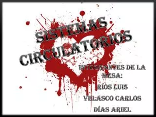sistemas circulatorios