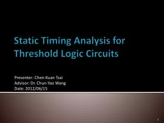 Static Timing Analysis for Threshold Logic Circuits