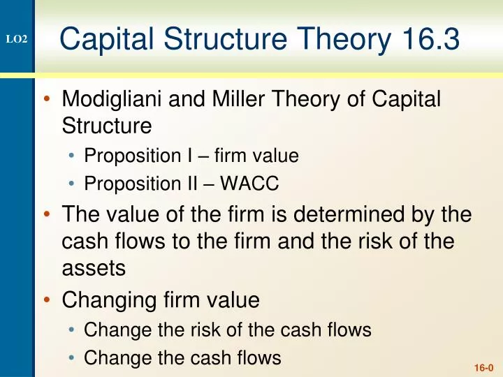 capital structure theory 16 3