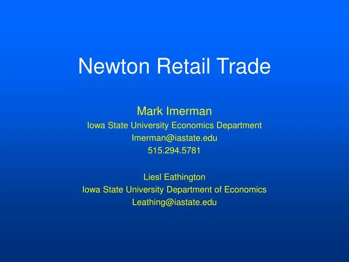 newton retail trade