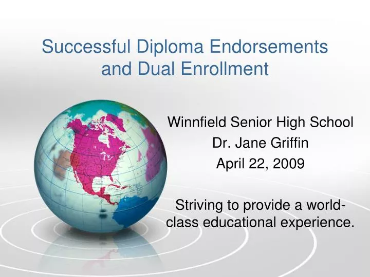 successful diploma endorsements and dual enrollment