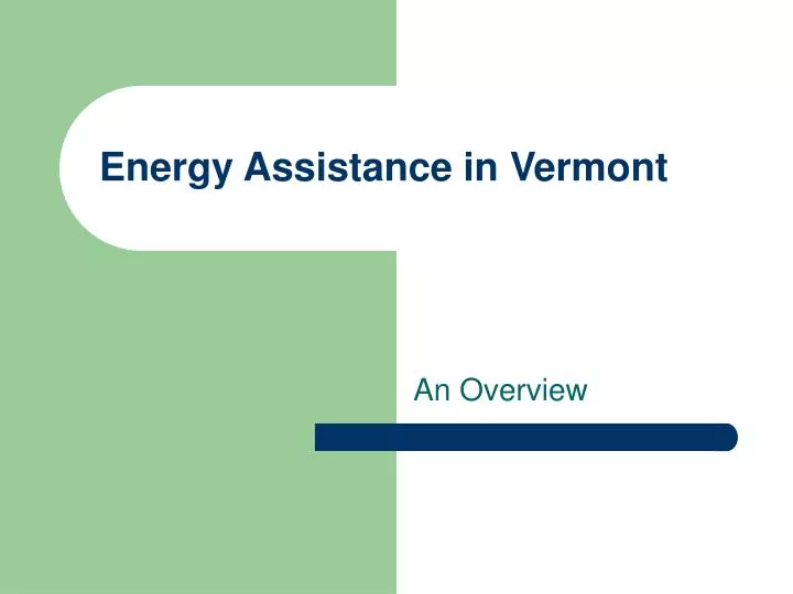 energy assistance in vermont