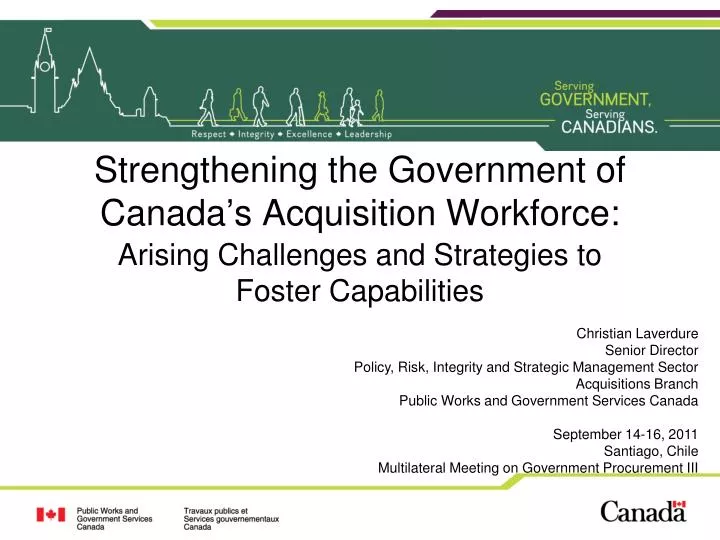 strengthening the government of canada s acquisition workforce